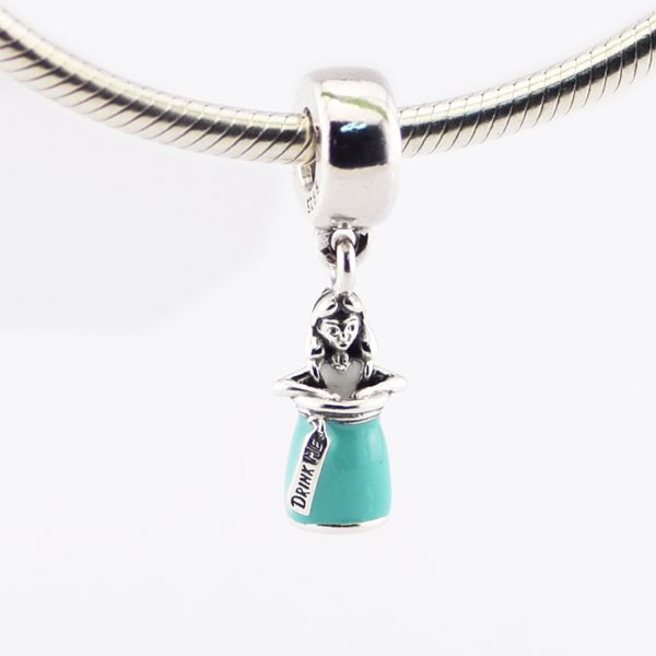 2016 new spring authentic 925 sterling silver loose beads pandent alice in a bottle fit pandora snake chain bracelets bangles diy jewelry, Black
2016 new spring authentic 925 sterling silver loose beads pandent alice in a bottle fit pandora snake chain bracelets bangles diy jewelry, Black