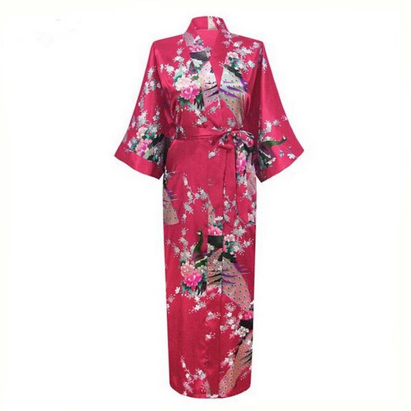 wholesale-sexy charming long faux silk robe gown casual nightgown print peacock&flower sleepwear plus size s-xxxl nr025, Black;red
wholesale-sexy charming long faux silk robe gown casual nightgown print peacock&flower sleepwear plus size s-xxxl nr025, Black;red