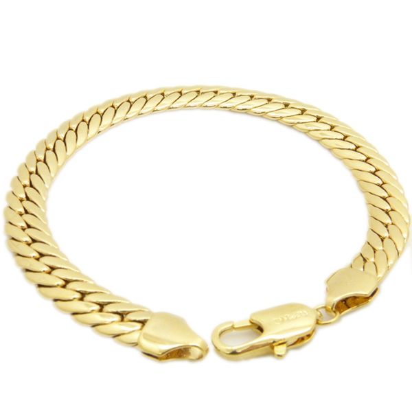 solid fashion bracelet 18k yellow gold filled herringbone mens bracelet chain345z, Black
solid fashion bracelet 18k yellow gold filled herringbone mens bracelet chain345z, Black