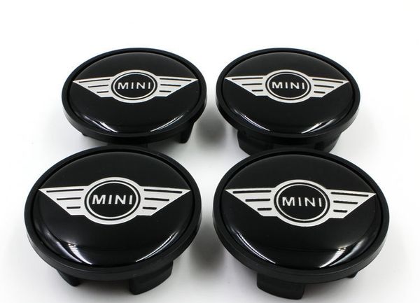 

4 шт./лот 54 мм ABS черный автомобиль эмблема для MINI COOPER мини крылья колеса центр ступ