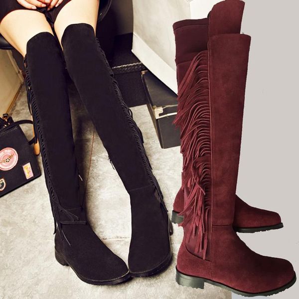 hot! u463 34/40 genuine leather thigh high tassel flat boots black brown tan maroon grey over the knees
hot! u463 34/40 genuine leather thigh high tassel flat boots black brown tan maroon grey over the knees