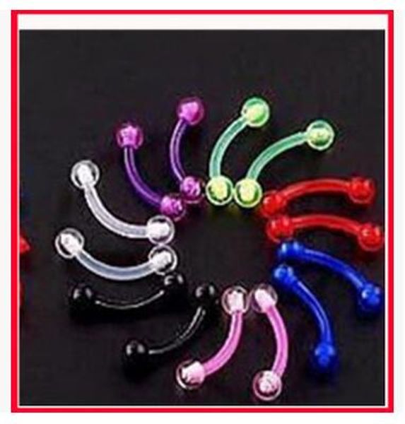 30pcs/lot acrylic double ball eyebrow rings jewelry 1.2*8*3/3 assorted candy color bending bar round ball piercing jewelry body jewelry, Silver
30pcs/lot acrylic double ball eyebrow rings jewelry 1.2*8*3/3 assorted candy color bending bar round ball piercing jewelry body jewelry, Silver