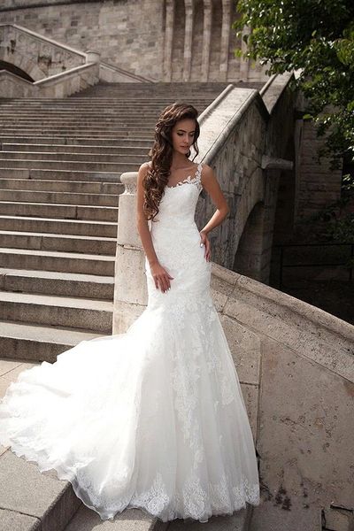 2017 new lorenzo rossi sheer lace wedding dresses spaghetti traps backless brush train with appliqued beach bridal gowns ba3497, White
2017 new lorenzo rossi sheer lace wedding dresses spaghetti traps backless brush train with appliqued beach bridal gowns ba3497, White