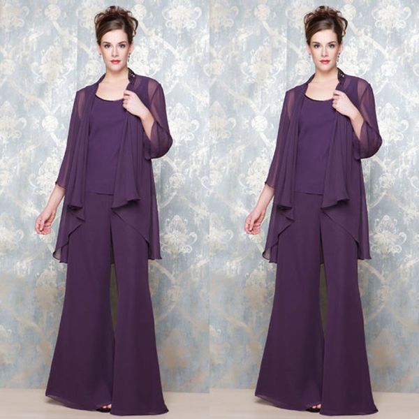 new arrival purple mother of bride pant suits sceep neck wedding guest dress with long sleeves jacket chiffon mothers dresses, Black;red
new arrival purple mother of bride pant suits sceep neck wedding guest dress with long sleeves jacket chiffon mothers dresses, Black;red