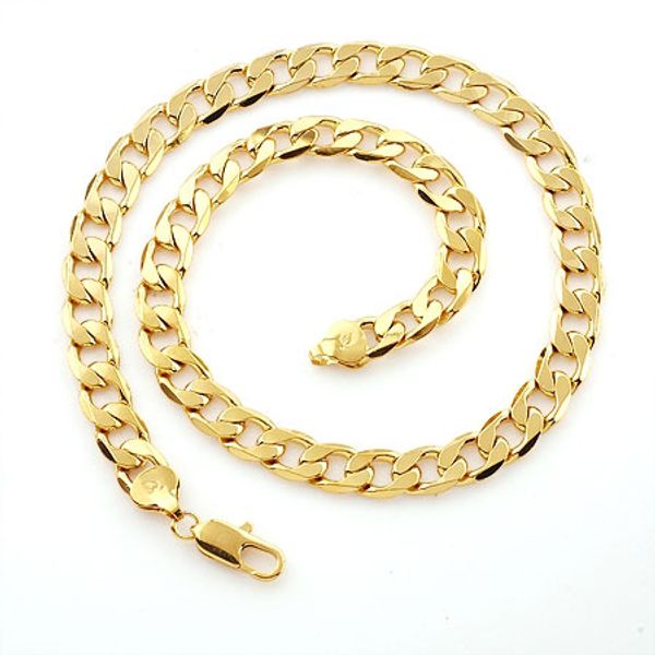 new fine yellow gold jewelryheavy classic mens 18k real yellow solid gold chain necklace 23.6inch, Silver
new fine yellow gold jewelryheavy classic mens 18k real yellow solid gold chain necklace 23.6inch, Silver