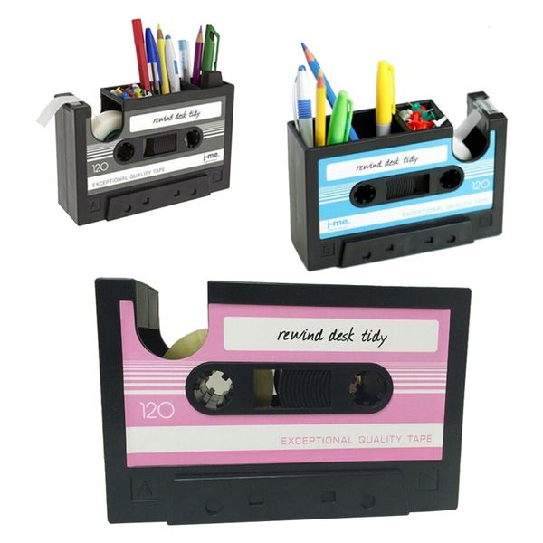 Wholesale-creative Adhesive Tape Holder Pen Holder Vase Pencil Pot Stationery Desk Tidy Container Office Stationery Supplier Gift