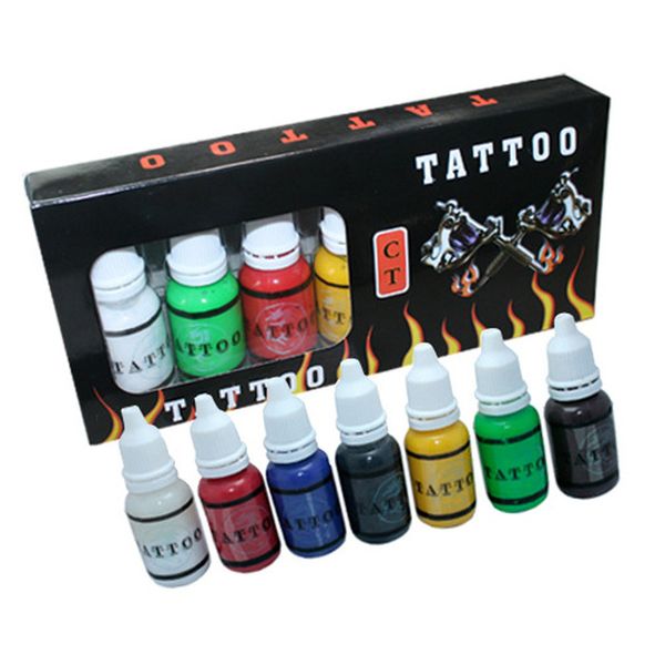 Wholesale- Tattoo Inks 7 Colors 15ml/bottle Tatto Pigment Inks Set For Body Tattoo Art Kit Free Shipping
Wholesale- Tattoo Inks 7 Colors 15ml/bottle Tatto Pigment Inks Set For Body Tattoo Art Kit Free Shipping