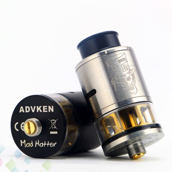 Authentic Advken Mad Hatter RDTA Flip Top Atomizer 24MM Diameter Gold plated ss contact pin Vaporizer E Cig DHL Free
Authentic Advken Mad Hatter RDTA Flip Top Atomizer 24MM Diameter Gold plated ss contact pin Vaporizer E Cig DHL Free