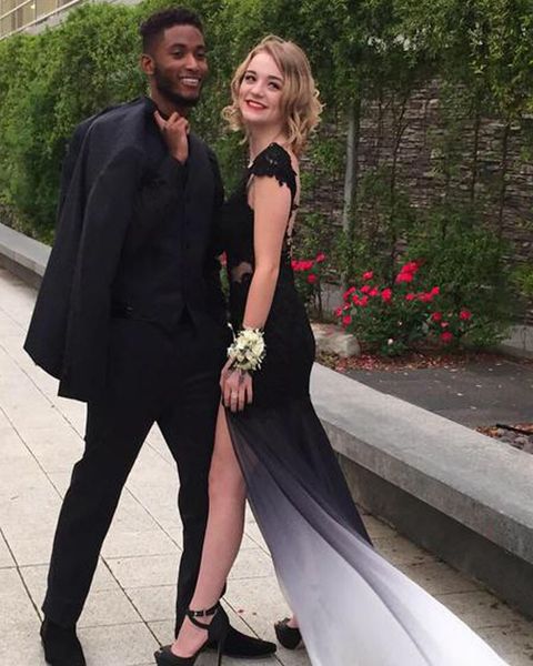 fashion open back gradient color evening party dresses lace applique prom homecoming dress 2016 women side slit long ombre graduation dress, Black;red
fashion open back gradient color evening party dresses lace applique prom homecoming dress 2016 women side slit long ombre graduation dress, Black;red