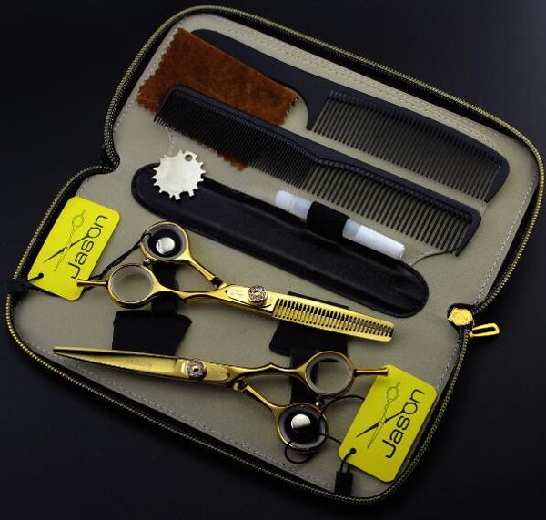 5.5 inch 6 inch hair scissors set jason hc-02 gold with rhinestone hairdressing scissors flat shear thinning cutting scissors with bag comb
5.5 inch 6 inch hair scissors set jason hc-02 gold with rhinestone hairdressing scissors flat shear thinning cutting scissors with bag comb
