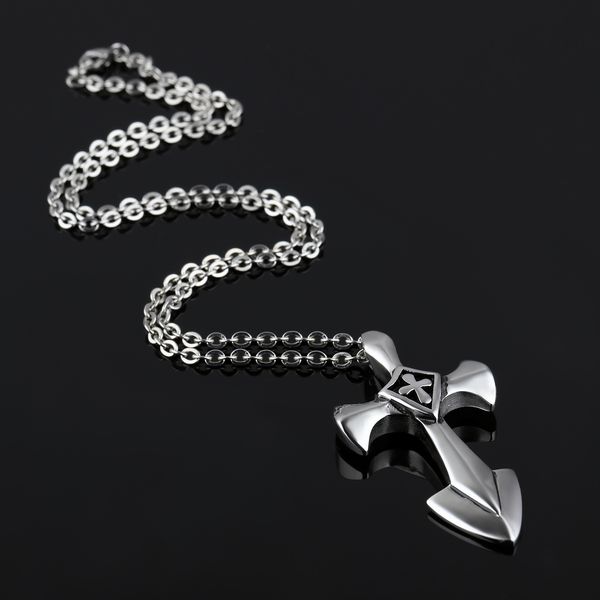 zhf jewelry vintage necklace men stainless steel cross necklace for men fashion pendant necklaces cool men jewelry gift wholesale gsx1106, Silver
zhf jewelry vintage necklace men stainless steel cross necklace for men fashion pendant necklaces cool men jewelry gift wholesale gsx1106, Silver