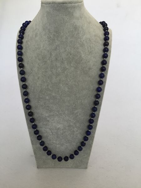 st0297 fancy boho long necklaces for women 8mm lapis knotted necklace in 38 inches personalized stone jewelry, Silver
st0297 fancy boho long necklaces for women 8mm lapis knotted necklace in 38 inches personalized stone jewelry, Silver
