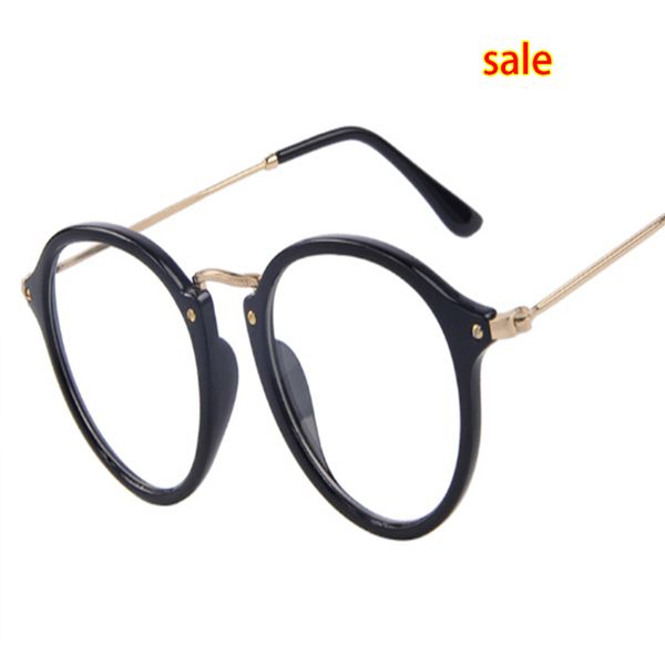 2016 Fashion Women Clear Lens Eyewear Retro Clear Glasses Oval Frame Metal Temples Eyeglasses Attractive