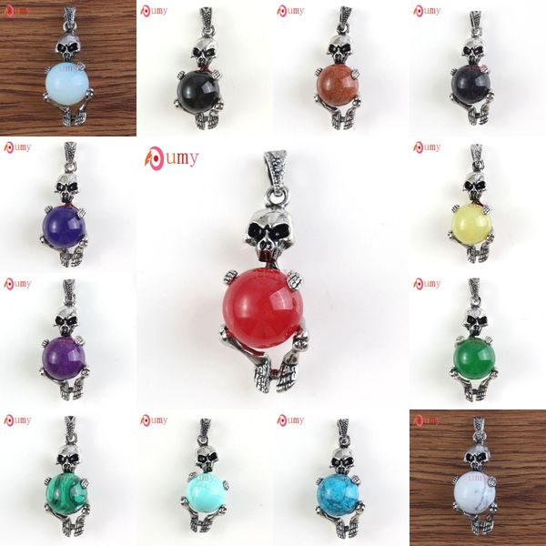whole 10 pcs special design punk style multi style quartz stone round beads skeleton pendant charm jewelry8106126, Silver
whole 10 pcs special design punk style multi style quartz stone round beads skeleton pendant charm jewelry8106126, Silver