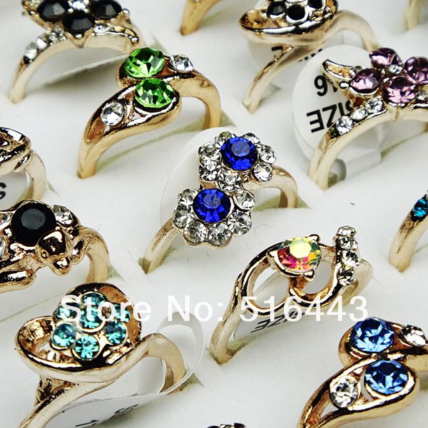 10pcs crystal czech rhinestones fashion women girls gold plated rings wholesale jewelry lots a-029, Golden;silver
10pcs crystal czech rhinestones fashion women girls gold plated rings wholesale jewelry lots a-029, Golden;silver