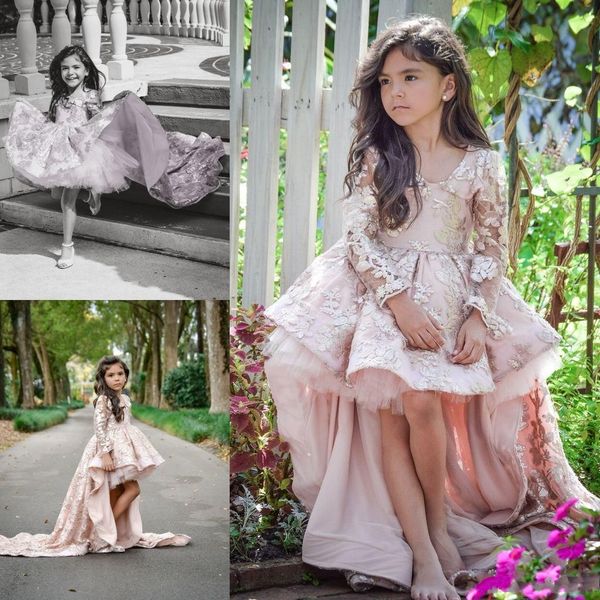 2019 pink long sleeve flower girls' dresses lace applique kids formal wear for weddings lovely high low little girl' pageant dres, White;red
2019 pink long sleeve flower girls' dresses lace applique kids formal wear for weddings lovely high low little girl' pageant dres, White;red
