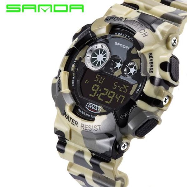 brand sanda student watches camouflage electronic outdoor mountaineering men's watch, Slivery;brown
brand sanda student watches camouflage electronic outdoor mountaineering men's watch, Slivery;brown