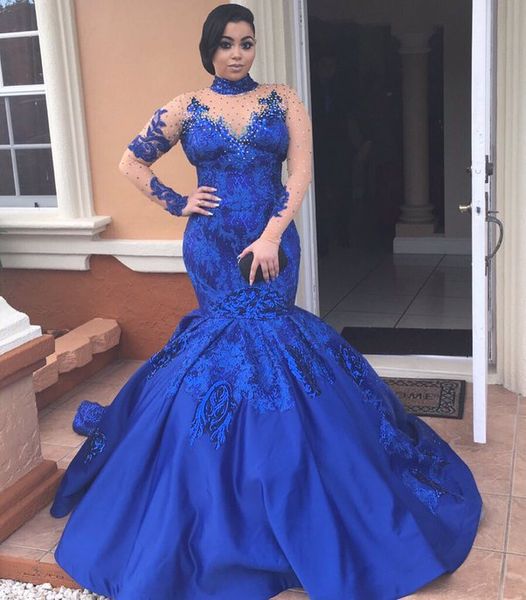 gorgeous royal blue 2020 evening dresses illusion long sleeve mermaid high neck appliques ruffled formal prom party celebrity gowns
gorgeous royal blue 2020 evening dresses illusion long sleeve mermaid high neck appliques ruffled formal prom party celebrity gowns
