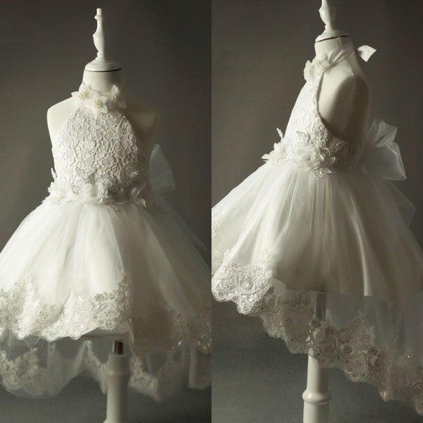 lovely short front long back communion dresses for girls high low flower girl' dress for weddings halter neck lace appliques handmade, White;blue
lovely short front long back communion dresses for girls high low flower girl' dress for weddings halter neck lace appliques handmade, White;blue