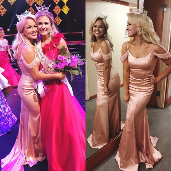 new blush pink long dresses evening wear fit mermaid spaghetti straps beads prom party gowns sparkly pageant dress custom made, Black;red
new blush pink long dresses evening wear fit mermaid spaghetti straps beads prom party gowns sparkly pageant dress custom made, Black;red