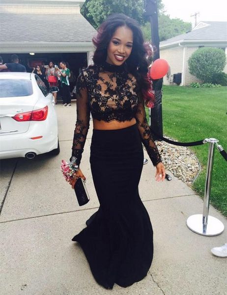 new style 2 pieces black evening dresses long sleeve high neck backless lace mermaid party gowns robe de soiree custom e043, Black;red
new style 2 pieces black evening dresses long sleeve high neck backless lace mermaid party gowns robe de soiree custom e043, Black;red