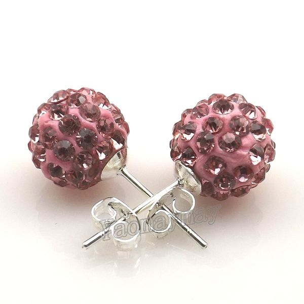 new arrive 10mm pink disco balls crystal earring studs for women 20 pairs wholesale ing, Golden;silver
new arrive 10mm pink disco balls crystal earring studs for women 20 pairs wholesale ing, Golden;silver