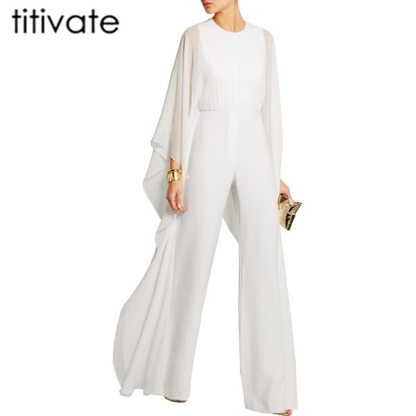 wholesale- titivate ruffle white casual rompers fashion big women full sleeve maxi overalls wide leg jumpsuit s-2xl plus size long pants, Black;white
wholesale- titivate ruffle white casual rompers fashion big women full sleeve maxi overalls wide leg jumpsuit s-2xl plus size long pants, Black;white