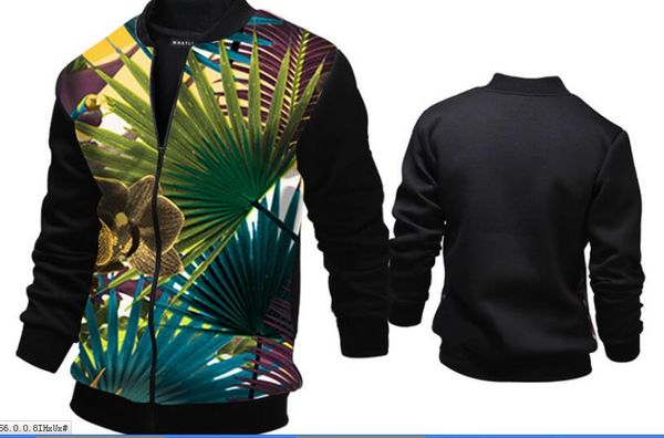 new men slim fit korean style hoody the jacket collar long-sleeved jacket washing plant printing, Black
new men slim fit korean style hoody the jacket collar long-sleeved jacket washing plant printing, Black