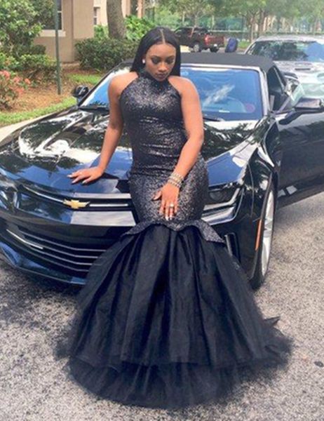 2019 bling bling black evening dresses high neck sleeveless sequins tulle floor length long mermaid party gowns custom made, Black;red
2019 bling bling black evening dresses high neck sleeveless sequins tulle floor length long mermaid party gowns custom made, Black;red