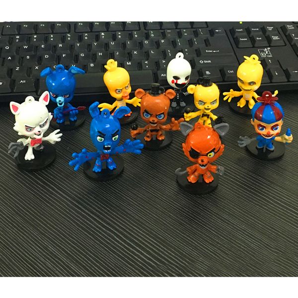 10pcs/set 6cm five nights at freddy's action figure cartoon collection toy teddy bears foxes duck rabbit
10pcs/set 6cm five nights at freddy's action figure cartoon collection toy teddy bears foxes duck rabbit