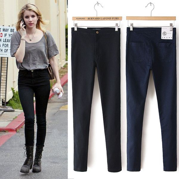 skinny 2016 denim jeans for women black jeans with high waist slim women's jeans femme pants plus size calca trouser, Blue
skinny 2016 denim jeans for women black jeans with high waist slim women's jeans femme pants plus size calca trouser, Blue