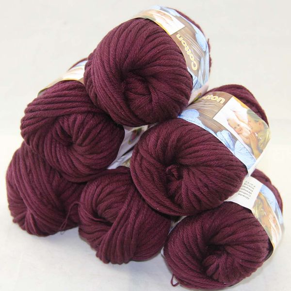 lot of 6 ballsx50g special thick worsted 100% cotton knitting yarn burgundy 2226, Black;white
lot of 6 ballsx50g special thick worsted 100% cotton knitting yarn burgundy 2226, Black;white