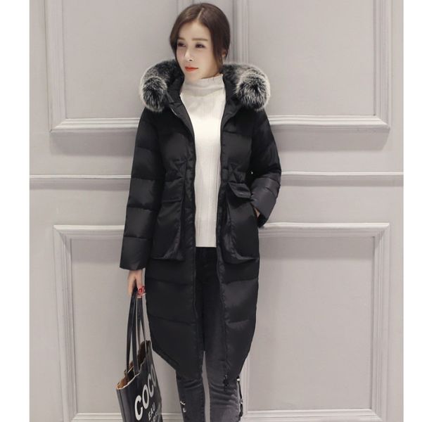 down jacket in the long section of thick fox fur collar large jacket coat parkas mujer invierno 2017 winter coat women a643, Black
down jacket in the long section of thick fox fur collar large jacket coat parkas mujer invierno 2017 winter coat women a643, Black