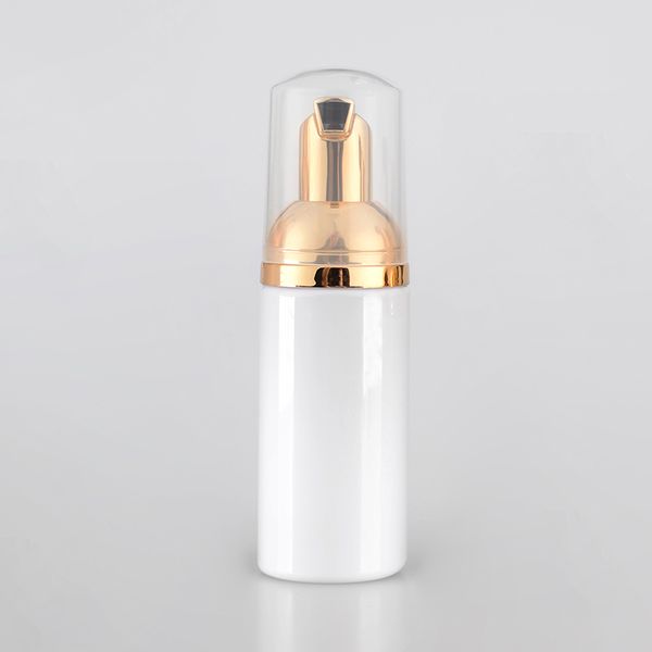 20pcs/lot 60ml White Foaming Bottle Foaming Gold Pump Soap Dispenser Plastic Lottion Bottle