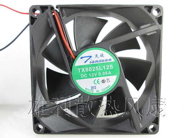 new original tx8025l12s 12v 0.08a 8025 8cm quiet silent cooling fan
new original tx8025l12s 12v 0.08a 8025 8cm quiet silent cooling fan