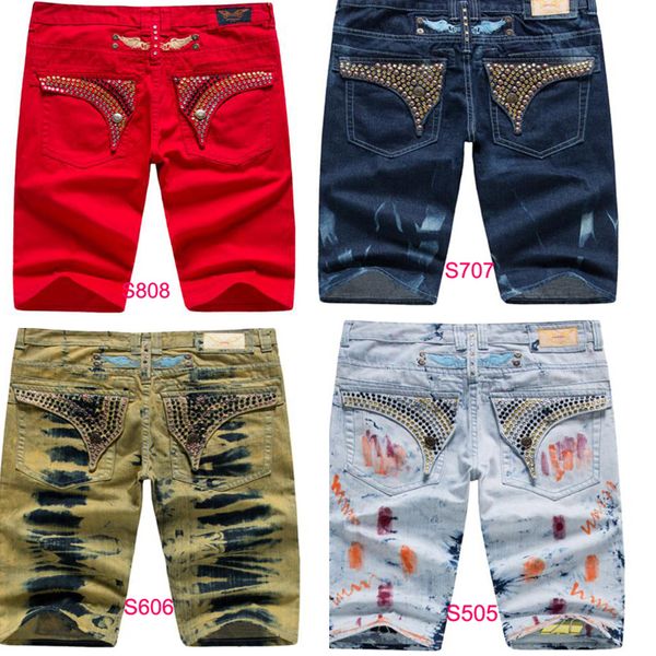 new arrivals mens robin shorts men's designer jean cowboy denim short pant with crystal studs flap pockets cover wing clip size 32-42, Blue
new arrivals mens robin shorts men's designer jean cowboy denim short pant with crystal studs flap pockets cover wing clip size 32-42, Blue