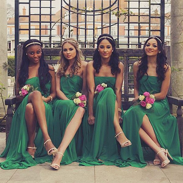 strapless a line chiffon bridesmaid dresses a line 2017 new summer themed wedding maid of honor gowns split evening party dresses, White;pink
strapless a line chiffon bridesmaid dresses a line 2017 new summer themed wedding maid of honor gowns split evening party dresses, White;pink
