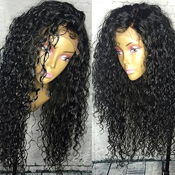 360 lace frontal wig pre plucked with baby hair bleached knots 130% density black women afro kinky curly glueless remy diva1, Black;brown
360 lace frontal wig pre plucked with baby hair bleached knots 130% density black women afro kinky curly glueless remy diva1, Black;brown