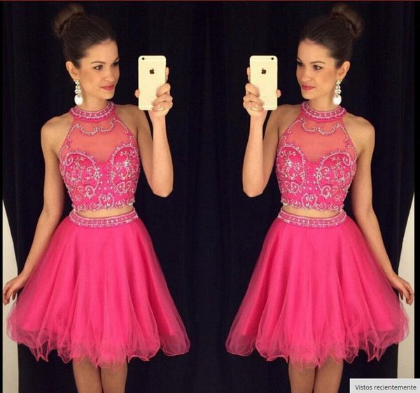 2021 beaded two pieces homecoming dresses a line crew tulle party cocktail dresses, Blue;pink
2021 beaded two pieces homecoming dresses a line crew tulle party cocktail dresses, Blue;pink