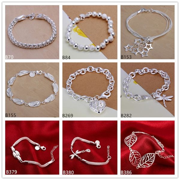 heart butterfly leaves sterling silver bracelet 8 pieces mixed style gtb6 brand new high grade fashion women's 925 silver bracelet, Golden;silver 
heart butterfly leaves sterling silver bracelet 8 pieces mixed style gtb6 brand new high grade fashion women's 925 silver bracelet, Golden;silver