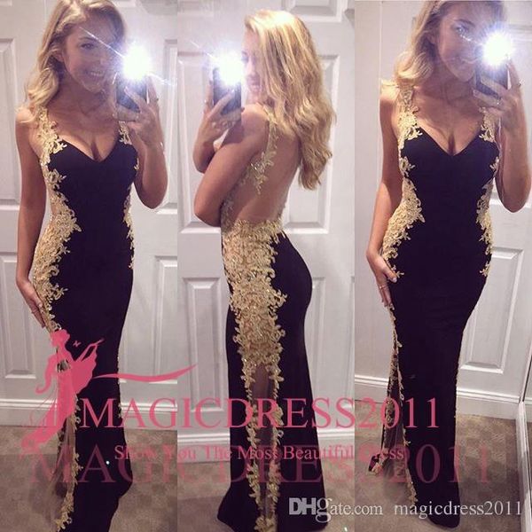 Deep V-Neck Evening Dresses Sexy Back Illusion Black Chiffon Prom Gowns Mermaid Vintage Custom Made Formal Party Wear Cheap
Deep V-Neck Evening Dresses Sexy Back Illusion Black Chiffon Prom Gowns Mermaid Vintage Custom Made Formal Party Wear Cheap