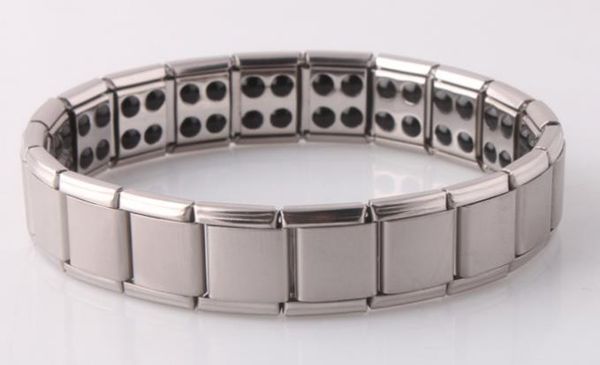 men women quantum bio energy stainless steel stretch link chain bracelet with germanium magnetic stone health jewelry for lovers silver gold, Black
men women quantum bio energy stainless steel stretch link chain bracelet with germanium magnetic stone health jewelry for lovers silver gold, Black