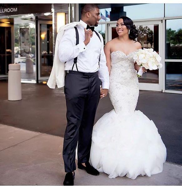 elegant mermaid trumpet beaded sweetheart wedding dresses 2021 beaded wedding dress gowns with lace applique, White
elegant mermaid trumpet beaded sweetheart wedding dresses 2021 beaded wedding dress gowns with lace applique, White