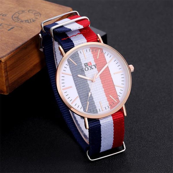 SOXY Brand Fashion High-grade nylon canvas watches men and women fashion creative quartz watch sports watch wholesale Free Shipping
SOXY Brand Fashion High-grade nylon canvas watches men and women fashion creative quartz watch sports watch wholesale Free Shipping