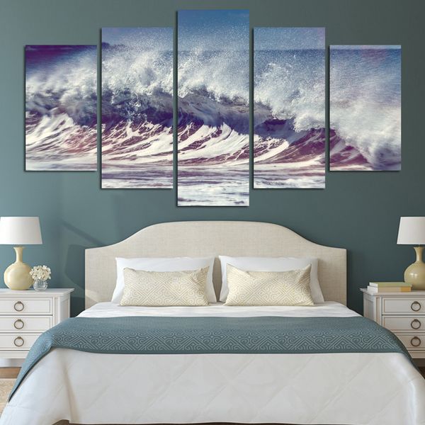 5pcs/set large beauty wave sea modern wall prints on canvas picture prints canvas painting printing home living room decoration
5pcs/set large beauty wave sea modern wall prints on canvas picture prints canvas painting printing home living room decoration