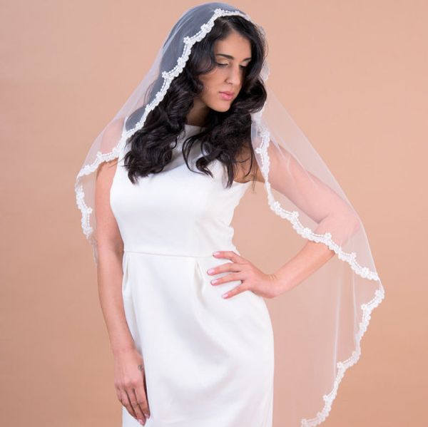 new sale elegant luxury romantic fingertipe white ivory lace applique mantilla veil bridal head pieces, Black
new sale elegant luxury romantic fingertipe white ivory lace applique mantilla veil bridal head pieces, Black