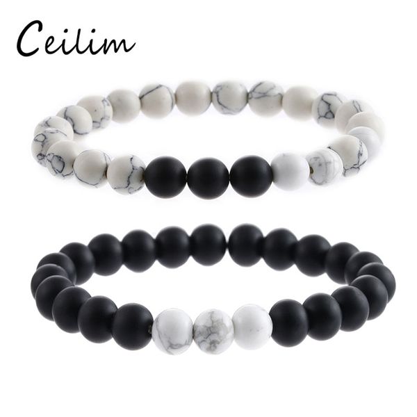 new simple couple beads bracelet women men natural matte stone bead chakra bracelets healing energy stone meditation elastic yoga bracelet, Black
new simple couple beads bracelet women men natural matte stone bead chakra bracelets healing energy stone meditation elastic yoga bracelet, Black