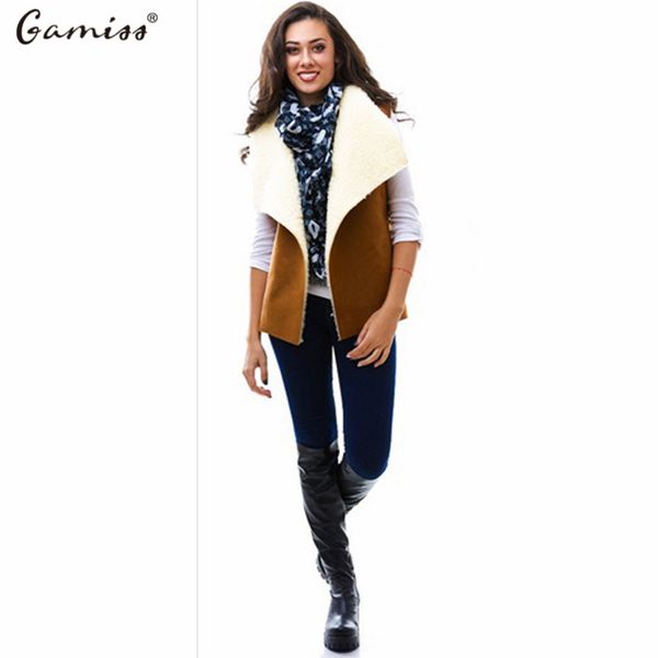 wholesale-gamiss 2016 women casual basic sherpa vest coat female winter autumn warm sleeveless outwear cool waistcoat for party office, Black;white
wholesale-gamiss 2016 women casual basic sherpa vest coat female winter autumn warm sleeveless outwear cool waistcoat for party office, Black;white