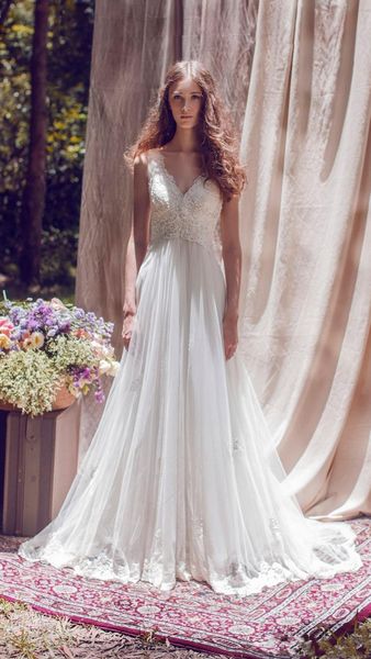bohemian 2016 summer beach wedding dresses boho lace v neck long bridal gowns custom made vestido de noiva, White
bohemian 2016 summer beach wedding dresses boho lace v neck long bridal gowns custom made vestido de noiva, White