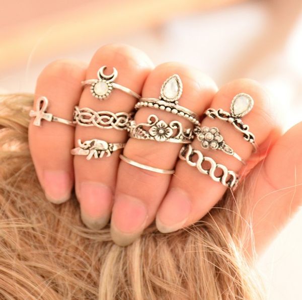 vintage ring set antique silver copper plated elephant crystal knuckle rings for women gifts 10 pcs set finger rings sj
vintage ring set antique silver copper plated elephant crystal knuckle rings for women gifts 10 pcs set finger rings sj